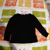 Maglia nera con scollatura lavorata- tg. s