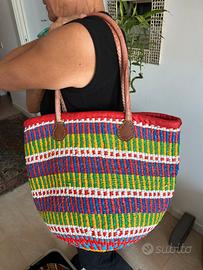 Borsa africana in pelle
