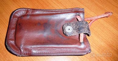 custodia in pelle marrone per iphone 3g 3gs con au