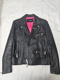 Dsquared2 chiodo pelle 