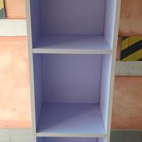 2 mensole a cubo lilla 