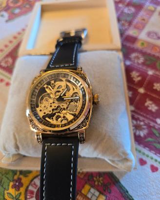 Orologio meccanico automatico Skeleton vintage 