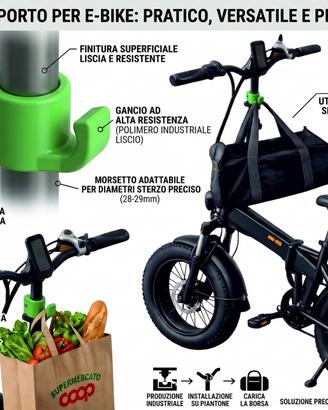 Supporto zaino, buste per Bici E-bike 