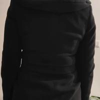 Cappotto Bagatelle nero con cintura 