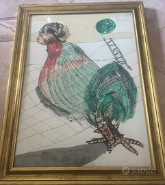 Bruno cassinari litografia quadro