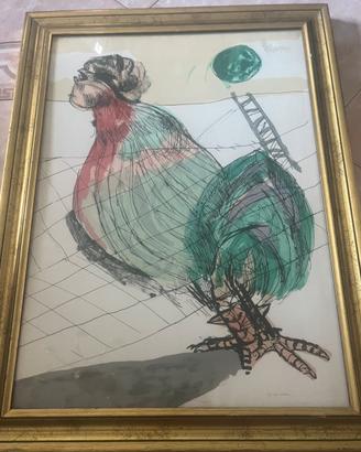 Bruno cassinari litografia quadro