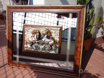 Quadro con Cavalli Argento