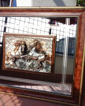 Quadro con Cavalli Argento