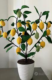 Pianta di limoni artigianale all’uncinetto