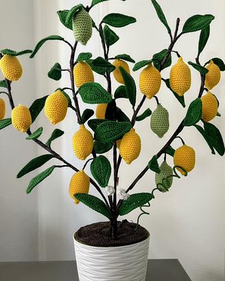Pianta di limoni artigianale all’uncinetto