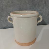 Antico Vaso Giara Terracotta Smaltata 20 cm Vintag