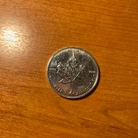 Moneta d’argento 5 dollari canadesi 1993