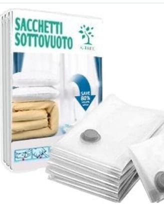 Sacchetti sottovuoto per indumenti salvaspazio