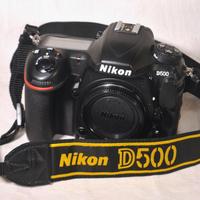 Nikon D 500, scatola, libretto istruzioni