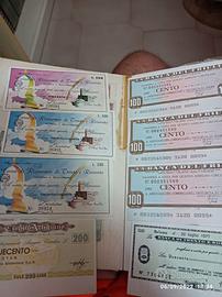 COLLEZIONE DI MINIASSEGNI ANNI 70 TENUTI BENISSIMO