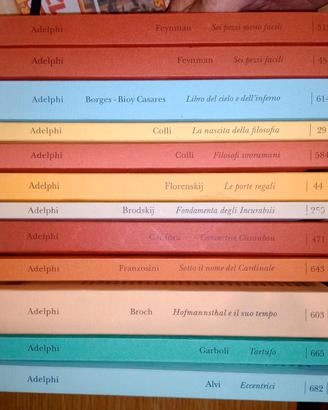 Set 12 Piccola Biblioteca Adelphi x 60€, uno x 7€