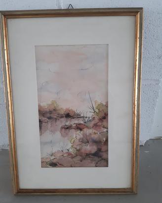 Quadro paesaggistico ad acquerello 