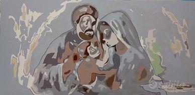 quadro moderno olio su tela donna astratta