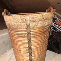 grande cesto d'arredo vintage