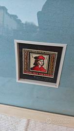 Arte francobollo quadro Mariolino Caravaggio 