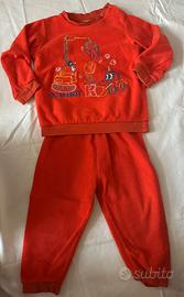 Pigiama caldo in Micro-Pile Bimba/Bimbo 12-18 Mesi