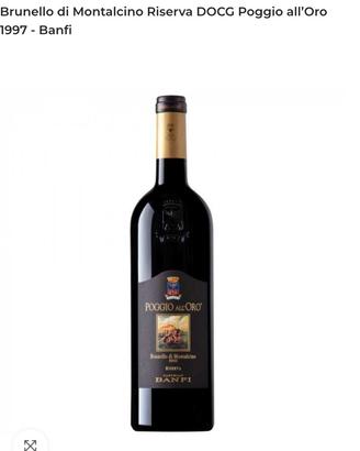 Bottiglia di Brunello di Montalcino