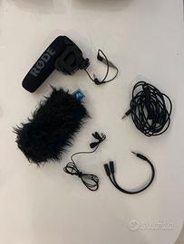 Microfono shotgun RØDE VideoMic Pro e lavalier