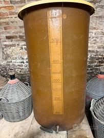 Cisterna vetro resina con rubinetto per vino olio