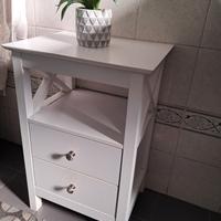 comodino bianco 40x30x60
