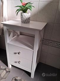 comodino bianco 40x30x60