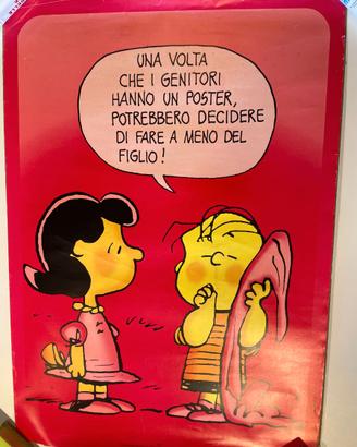 Poster Vintage Peanuts - Lucy e Linus - 1978