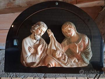 Quadro rappresentazione sacra famiglia vintage