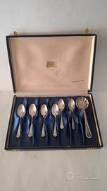 Servizio 6+1 Cucchiaini Argento 800 Vintage '70/80
