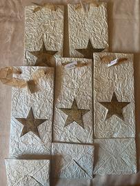 Buste regali  artigianali in cotone set da 5 pezzi