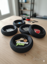 Portaoggetti 3D gomma moto con logo personalizzato
