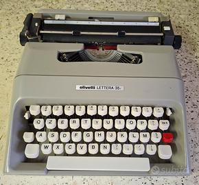 Olivetti Lettera 35 grigia funzionante + custodia