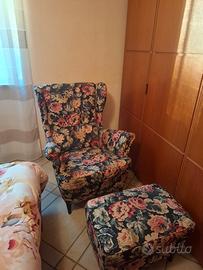 poltrona con poggiapiedi