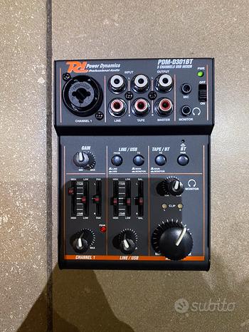 Mixer Analogico PDM-301BT 3-Channel USB