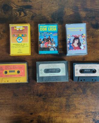 Lotto 6 musicassette Cristina D’Avena Super Sigle