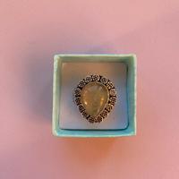 Anello Argento Indiano Con Pietra Prehnite