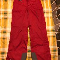 Pantaloni da sci Salomon rosso tg. L bambino/a