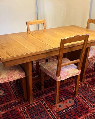Tavolo legno massello + sedie