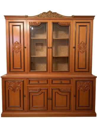 Credenza Cristalliera Classica con Vetrina in Legn
