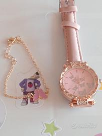 orologio  da polso più braccialetto donna 