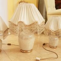 n.3  Lampade abat-jour porcellana