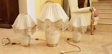 n.3  Lampade abat-jour porcellana