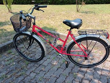 bici da donna con cestino