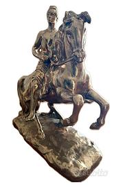 Scultura Giorgio de Chirico Bronzo Cavallo 36 cm