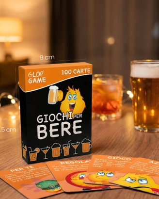 100 Carte gioco Glop Game. Giochi per bere