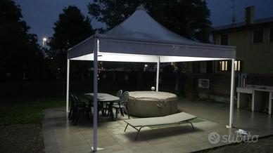 Gazebo curvo certificato 5x5 BIANCO